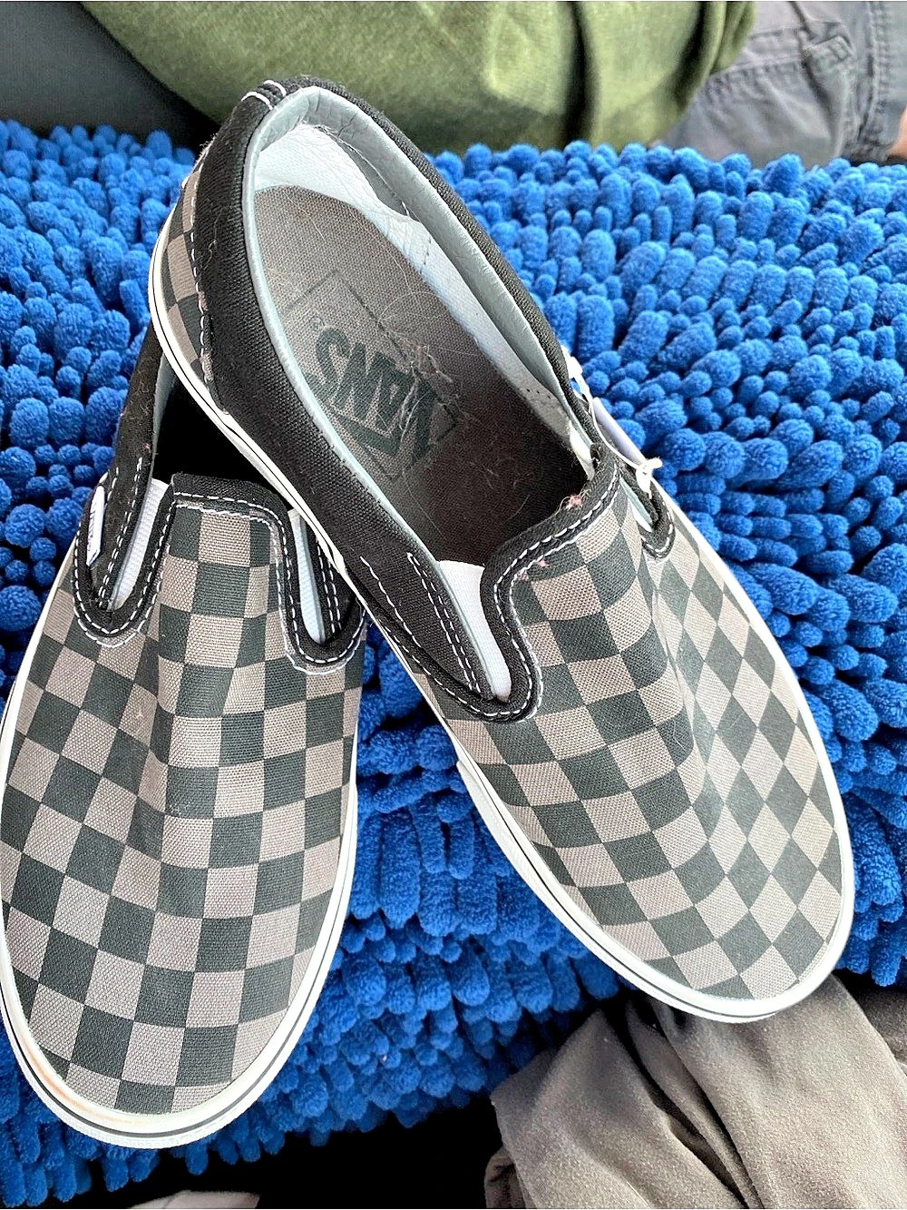 Vans Classic Slip-On Checkerboard Sneakers Black & White